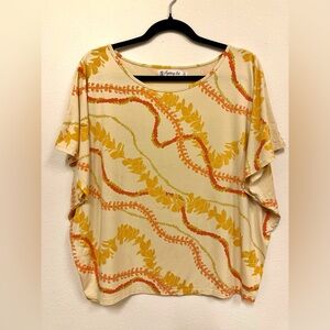 FIGHTING EEL Flower Lei Top | Yellow | Size 1, Med-Large